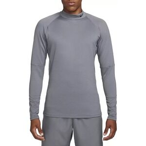 Nike Men's Pro‎ Dri-FIT Warm Mock Neck Long Sleeve Shirt Smoke Grey S